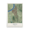 Map of Gretna, Louisiana, 12 x 18 inch unframed archival matte print