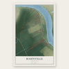 Hahnville, Louisiana map print, the full design