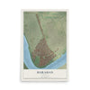 Map of Harahan, Louisiana, 12 x 18 inch unframed archival matte print
