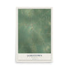 Map of Jamestown, Louisiana, 12 x 18 inch unframed archival matte print