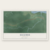 Kraemer, Louisiana map print, the full design