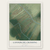 Lafourche Crossing, Louisiana map print, the full design