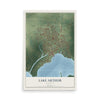 Map of Lake Arthur, Louisiana, 12 x 18 inch unframed archival matte print