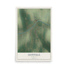 Map of Leonville, Louisiana, 12 x 18 inch unframed archival matte print