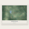Longville, Louisiana map print, the full design