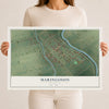Map of Maringouin, Louisiana, 12 x 18 inch unframed archival matte print
