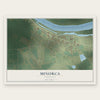 Minorca, Louisiana map print, the full design