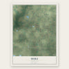 Mire, Louisiana map print, the full design