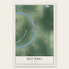 Monterey, Louisiana map print, the full design
