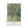 Map of Napoleonville, Louisiana, 12 x 18 inch unframed archival matte print