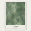 Natalbany, Louisiana map print, the full design