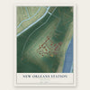 New Orleans Station, Louisiana map print, the full design