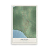 Map of Oil City, Louisiana, 12 x 18 inch unframed archival matte print