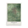 Map of Opelousas, Louisiana, 12 x 18 inch unframed archival matte print