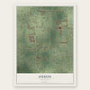 Ossun, Louisiana map print, the full design