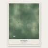 Pitkin, Louisiana map print, the full design