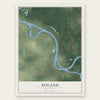 Poland, Louisiana map print, the full design