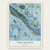 Port Sulphur, Louisiana map print, the full design