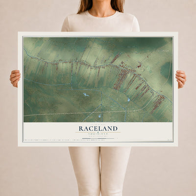 Map of Raceland, Louisiana, 24 x 36 inch unframed archival matte print
