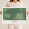 Map of Rodessa, Louisiana, 12 x 18 inch unframed archival matte print