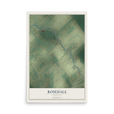 Map of Rosedale, Louisiana, 12 x 18 inch unframed archival matte print