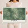 Map of Rosepine, Louisiana, 12 x 18 inch unframed archival matte print
