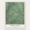 Spring Creek, Louisiana map print, the full design