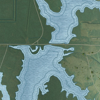Second close-up of the map of Springhill, Louisiana print showing more streets and buildings
