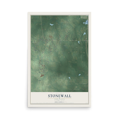 Map of Stonewall, Louisiana, 12 x 18 inch unframed archival matte print