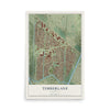 Map of Timberlane, Louisiana, 12 x 18 inch unframed archival matte print
