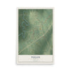 Map of Tullos, Louisiana, 12 x 18 inch unframed archival matte print