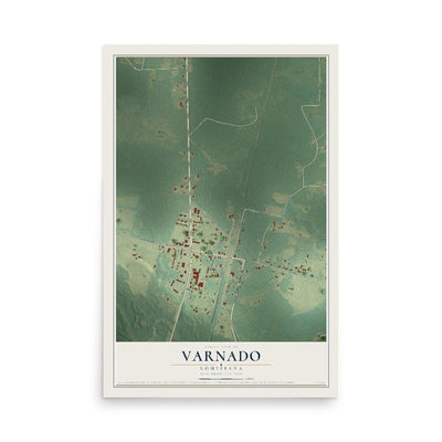 Map of Varnado, Louisiana, 12 x 18 inch unframed archival matte print