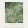 Vidrine, Louisiana map print, the full design