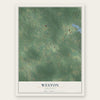 Weston, Louisiana map print, the full design