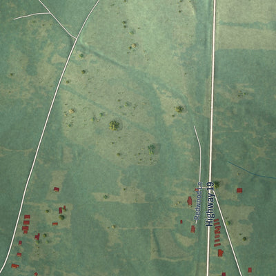 Second close-up of the map of Wilson, Louisiana print showing more streets and buildings