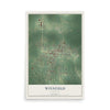 Map of Winnfield, Louisiana, 12 x 18 inch unframed archival matte print