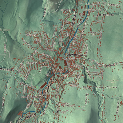 Street and neighborhood detail from the Adams, Massachusetts map