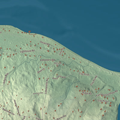 Street and neighborhood detail from the Aquinnah, Massachusetts map