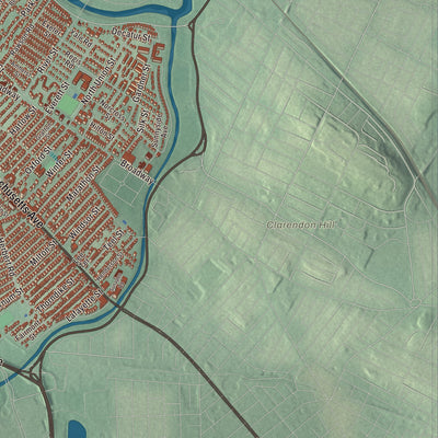 Terrain and local geography detail from the Arlington, Massachusetts map