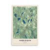 Map of Ashburnham, Massachusetts, 12 x 18 inch unframed archival matte print