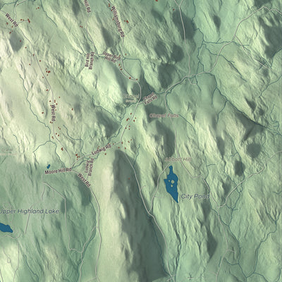 Terrain and local geography detail from the Ashfield, Massachusetts map