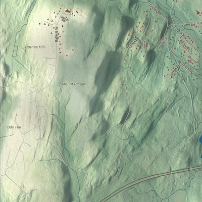 Terrain and local geography detail from the Berlin, Massachusetts map