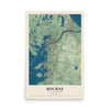 Map of Bourne, Massachusetts, 12 x 18 inch unframed archival matte print