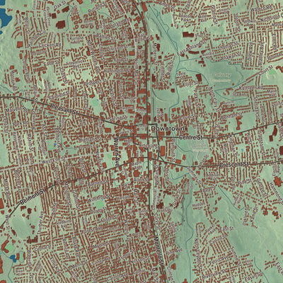 Street and neighborhood detail from the Brockton, Massachusetts map