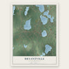 Bryantville, Massachusetts map print, the full design