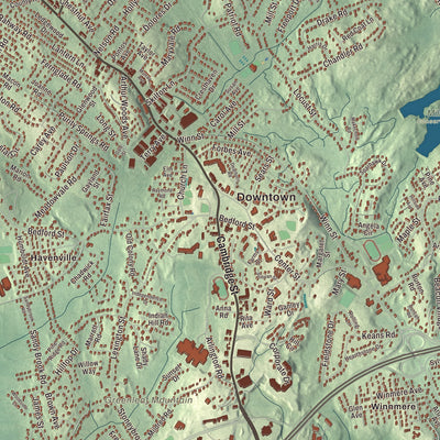 Street and neighborhood detail from the Burlington, Massachusetts map