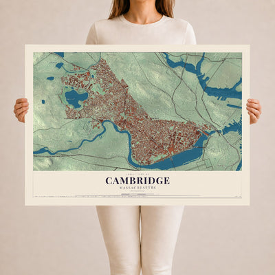 Cambridge, Massachusetts map print - 24 x 36 archival matte print