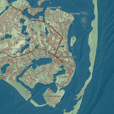 Street and neighborhood detail from the Chatham, Massachusetts map