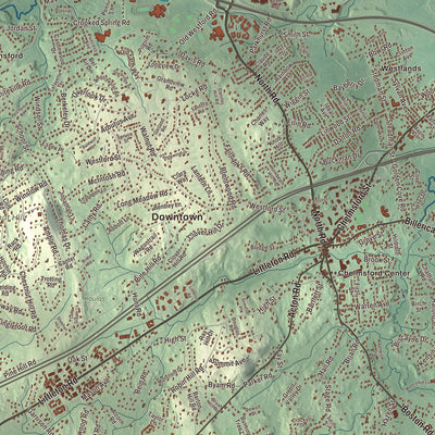 Street and neighborhood detail from the Chelmsford, Massachusetts map