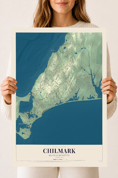 Chilmark, Massachusetts map print - 18 x 24 archival matte print